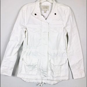 Hinge military white jacket